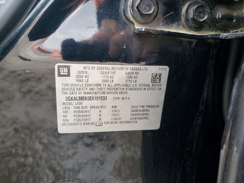 2014 Gmc Terrain მანქანა იყიდება აუქციონზე, vin: 2GKALMEK0E6191533, აუქციონის ნომერი: 78132145
