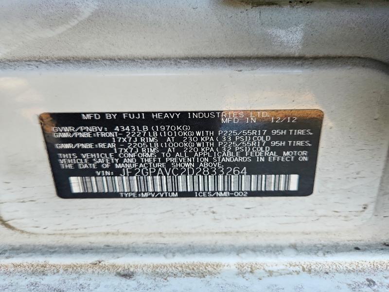 Продажа на аукционе авто 2013 Subaru Xv Crosstrek, vin: JF2GPAVC2D2833264, номер лота: 78812445