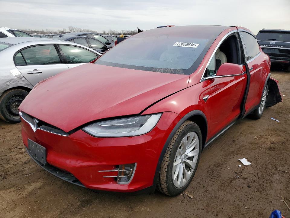 2020 Tesla Model X მანქანა იყიდება აუქციონზე, vin: 5YJXCAE25LF234680, აუქციონის ნომერი: 77086685