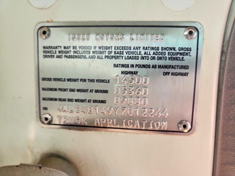 77730065 :رقم المزاد ، JALC4B149Y7012244 vin ، 2000 Isuzu Npr مزاد بيع
