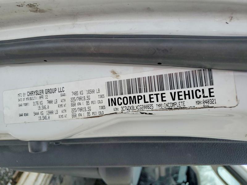 Aukcja sprzedaży 2012 Dodge Ram 4500 S, vin: 3C7WDKBLXCG200825, numer aukcji: 76183895