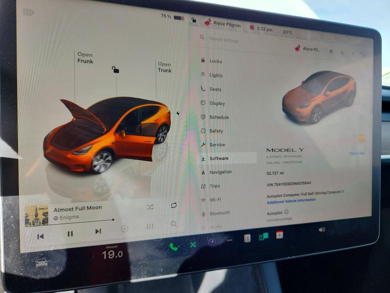 2022 Tesla Model Y მანქანა იყიდება აუქციონზე, vin: 7SAYGDEE0NA015844, აუქციონის ნომერი: 76980235