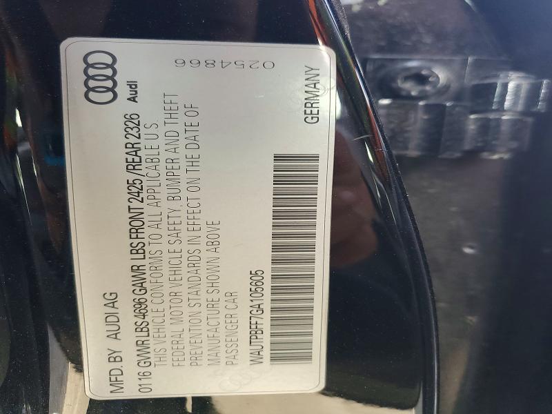 Aukcja sprzedaży 2016 Audi A3, vin: WAUTPBFF7GA105605, numer aukcji: 78338115