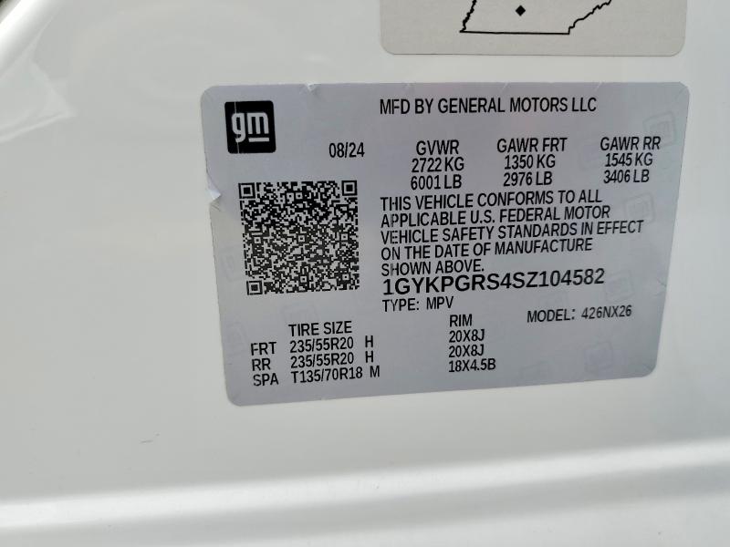 75859305 :رقم المزاد ، 1GYKPGRS4SZ104582 vin ، 2025 Cadillac Xt6 Sport مزاد بيع