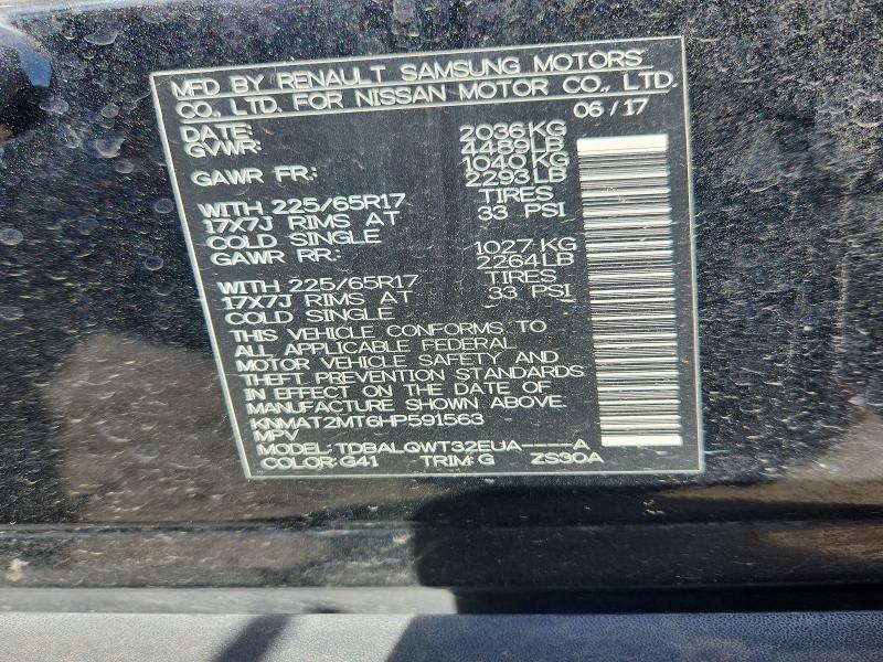 Продаж на аукціоні авто 2017 Nissan Rogue, vin: KNMAT2MT6HP591563, номер лоту: 78125565