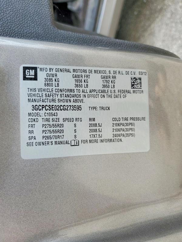 2012 Chevrolet Silverado მანქანა იყიდება აუქციონზე, vin: 3GCPCSE02CG273595, აუქციონის ნომერი: 79039905