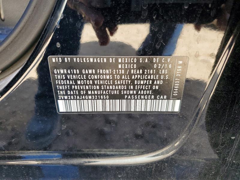 Aukcja sprzedaży 2016 Volkswagen Jetta, vin: 3VW267AJ4GM321650, numer aukcji: 78121205
