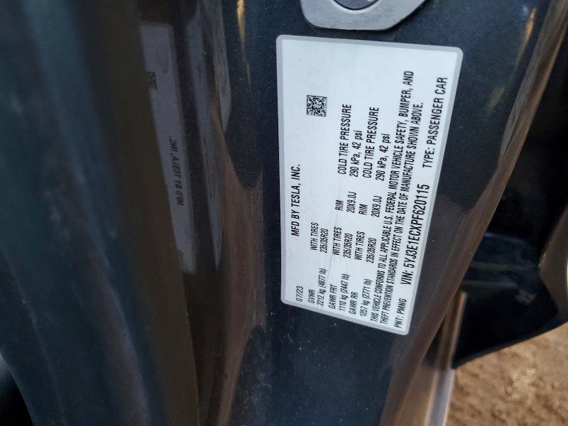Aukcja sprzedaży 2023 Tesla Model 3, vin: 5YJ3E1ECXPF620115, numer aukcji: 76960725