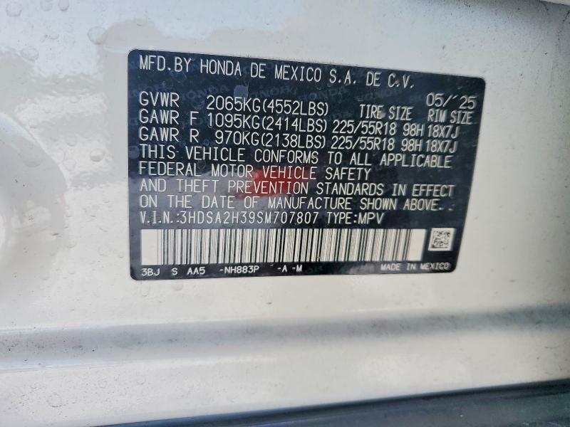 Aukcja sprzedaży 2025 Acura Adx, vin: 3HDSA2H39SM707807, numer aukcji: 99343755