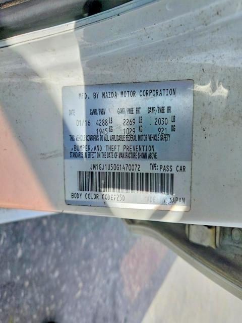 Aukcja sprzedaży 2016 Mazda 6, vin: JM1GJ1U50G1470072, numer aukcji: 75404415