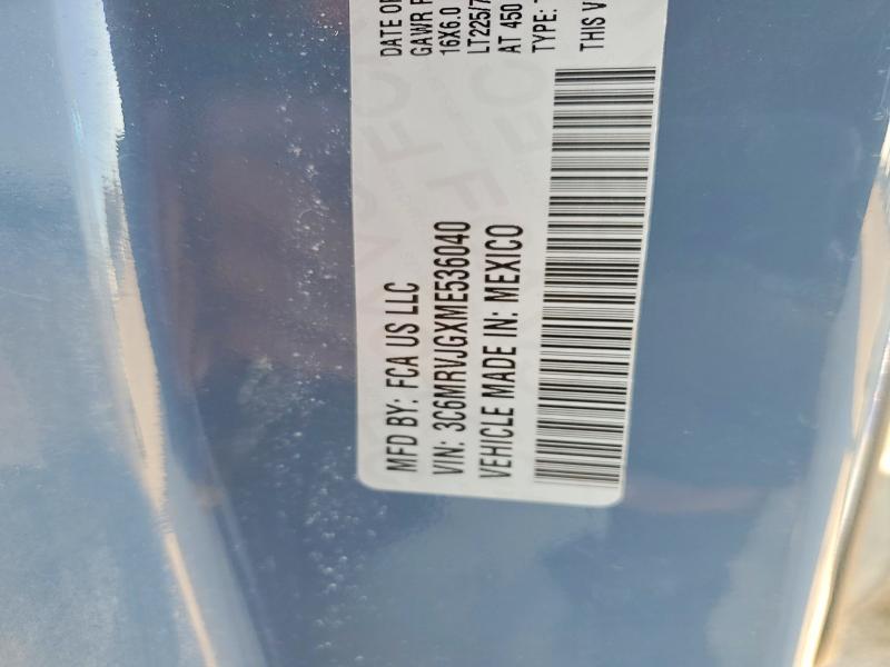 Продаж на аукціоні авто 2021 Ram Promaster 3500, vin: 3C6MRVJGXME536040, номер лоту: 76772135