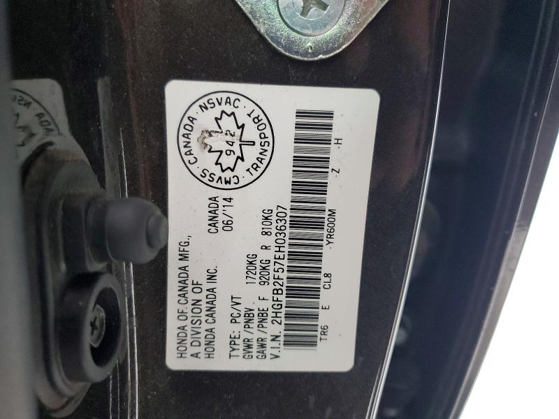 Aukcja sprzedaży 2014 Honda Civic, vin: 2HGFB2F57EH036307, numer aukcji: 77747765