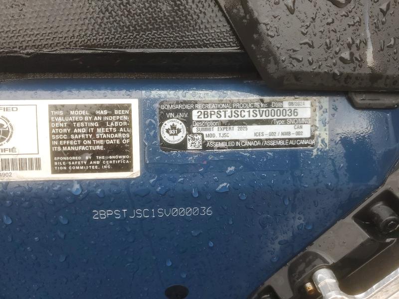 Продаж на аукціоні авто 2025 Ski-doo Summit 850, vin: 2BPSTJSC1SV000036, номер лоту: 76552515