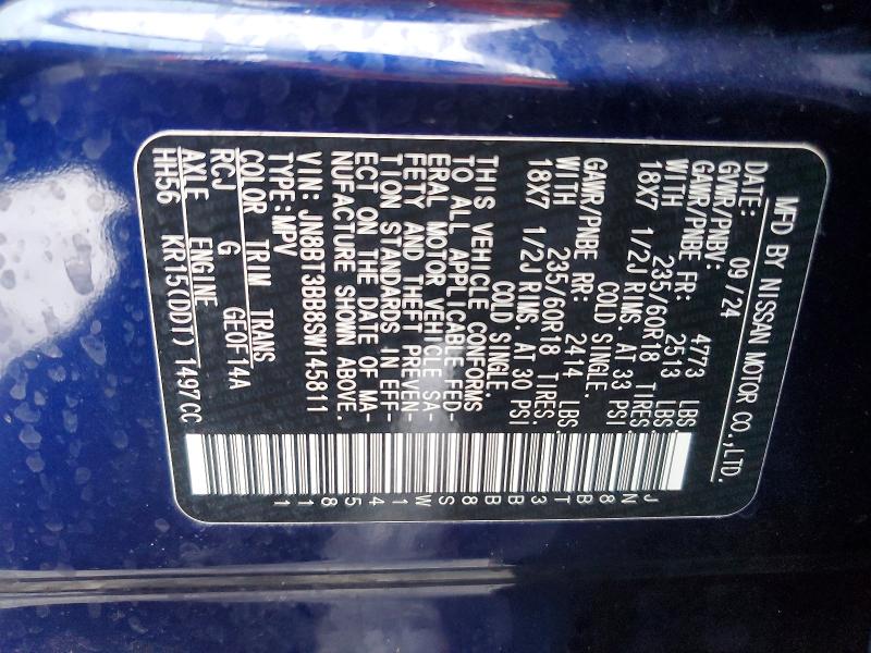 Aukcja sprzedaży 2025 Nissan Rogue, vin: JN8BT3BB8SW145811, numer aukcji: 76639495
