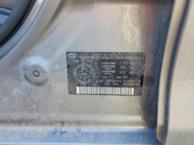Продаж на аукціоні авто 2014 Hyundai Elantra, vin: 5NPDH4AE5EH481739, номер лоту: 76376215