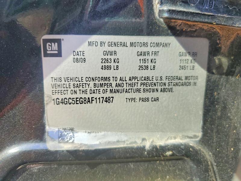 Aukcja sprzedaży 2010 Buick Lacrosse, vin: 1G4GC5EG8AF117487, numer aukcji: 79463275