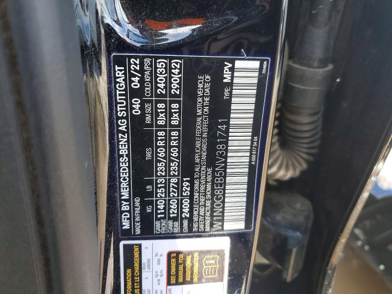 Продажа на аукционе авто 2022 Mercedes-benz Glc, vin: W1N0G8EB5NV381741, номер лота: 78414845