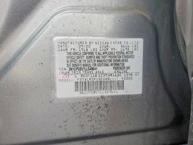 Продаж на аукціоні авто 2020 Nissan Kicks, vin: 3N1CP5BV7LL549641, номер лоту: 78220885