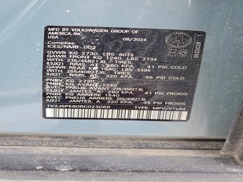 Aukcja sprzedaży 2024 Volkswagen Id.4, vin: 1V2JSPE80RC023066, numer aukcji: 77173105