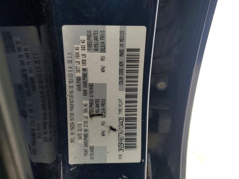 Продажа на аукционе авто 2019 Mazda 3, vin: 3MZBPAB77KM104406, номер лота: 74550005