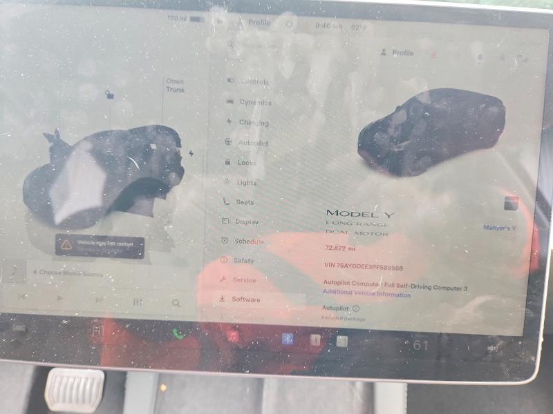 Aukcja sprzedaży 2023 Tesla Model Y, vin: 7SAYGDEE3PF589568, numer aukcji: 77598025