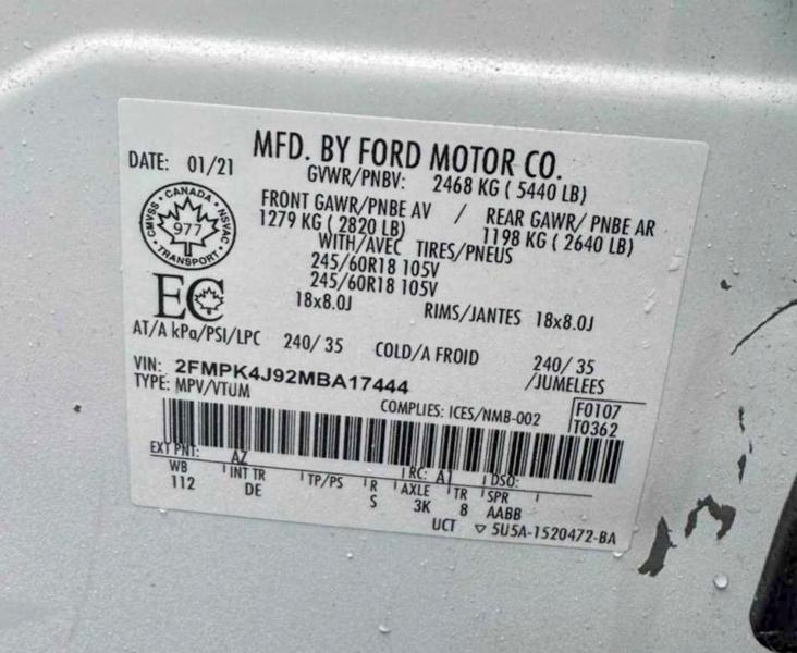 Продажа на аукционе авто 2021 Ford Edge, vin: 2FMPK4J92MBA17444, номер лота: 78591915