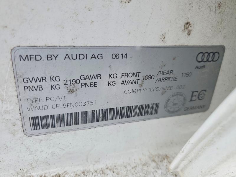 Продажа на аукционе авто 2015 Audi A4, vin: WAUDFCFL9FN003751, номер лота: 76782905