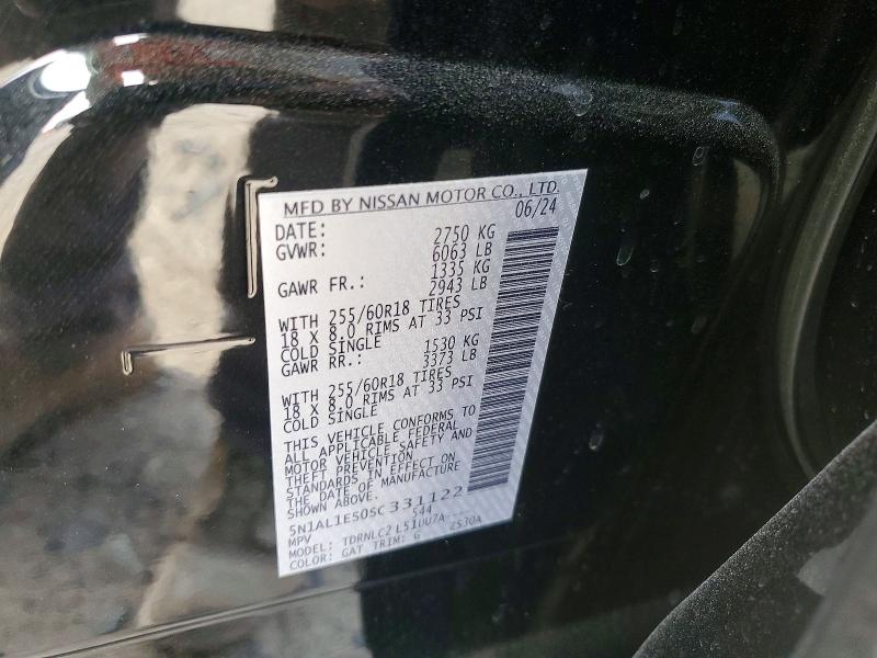 Aukcja sprzedaży 2025 Infiniti Qx60, vin: 5N1AL1ES0SC331122, numer aukcji: 78988795