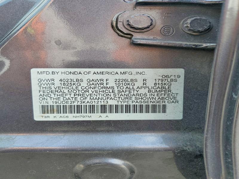 Aukcja sprzedaży 2019 Acura Ilx, vin: 19UDE2F73KA012113, numer aukcji: 76799015