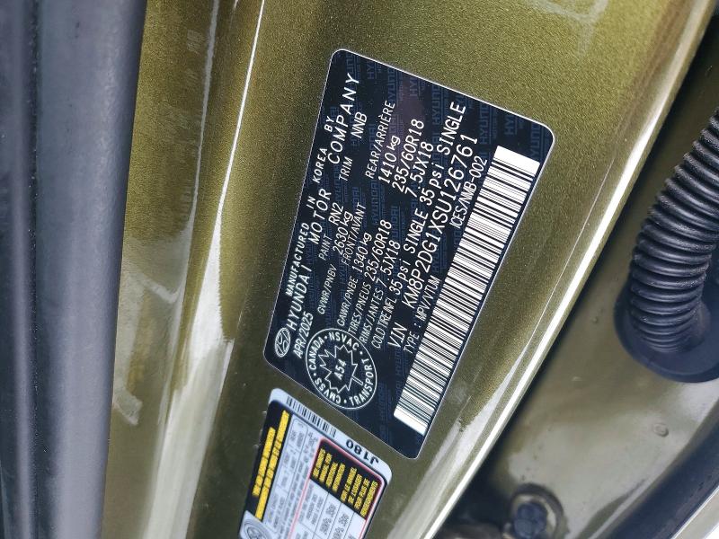 Aukcja sprzedaży 2025 Hyundai Santa Fe, vin: KM8P2DG1XSU126761, numer aukcji: 76330465