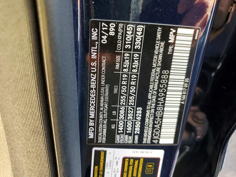Auction sale of the 2017 Mercedes-benz Gle, vin: 4JGDA5HB8HA955888, lot number: 77363905