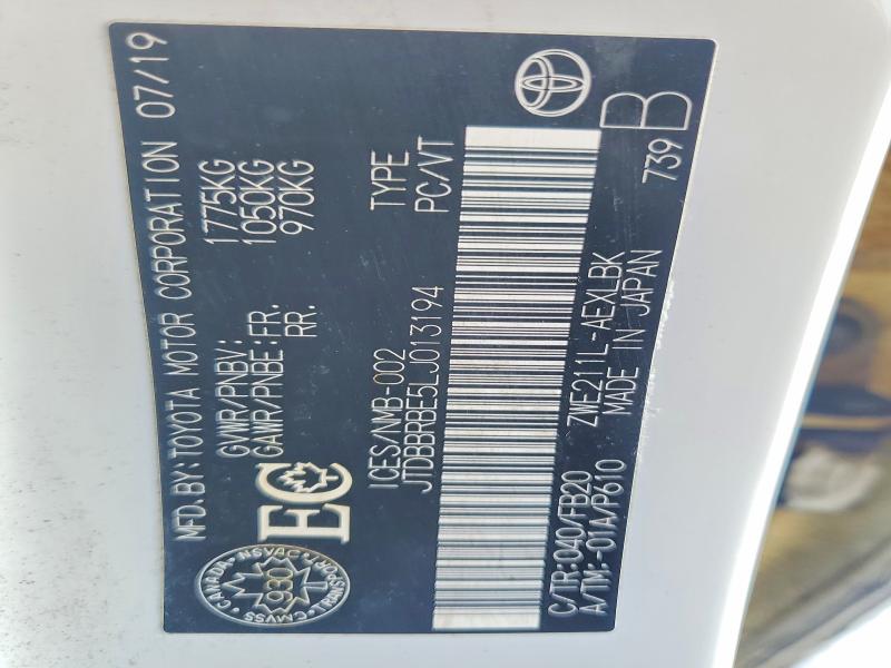 Aukcja sprzedaży 2020 Toyota Corolla, vin: JTDBBRBE5LJ013194, numer aukcji: 76078875
