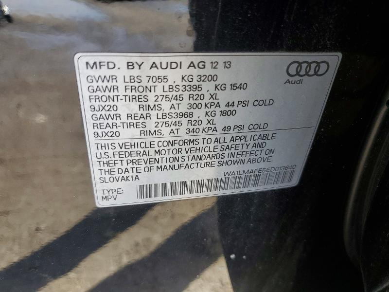 Aukcja sprzedaży 2014 Audi Q7, vin: WA1LMAFE5ED013640, numer aukcji: 78655185