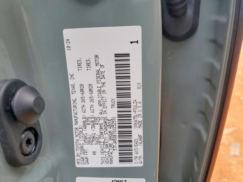 2025 Toyota Tundra მანქანა იყიდება აუქციონზე, vin: 5TFJA5DB7SX252591, აუქციონის ნომერი: 78426085