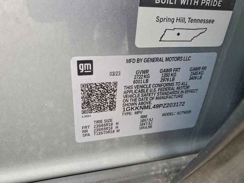 2023 Gmc Acadia მანქანა იყიდება აუქციონზე, vin: 1GKKNML49PZ203172, აუქციონის ნომერი: 77522155