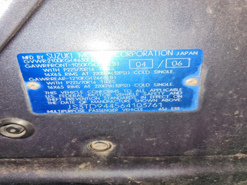 Продаж на аукціоні авто 2006 Suzuki Grand Vitara, vin: JS3TD944564103761, номер лоту: 77773895