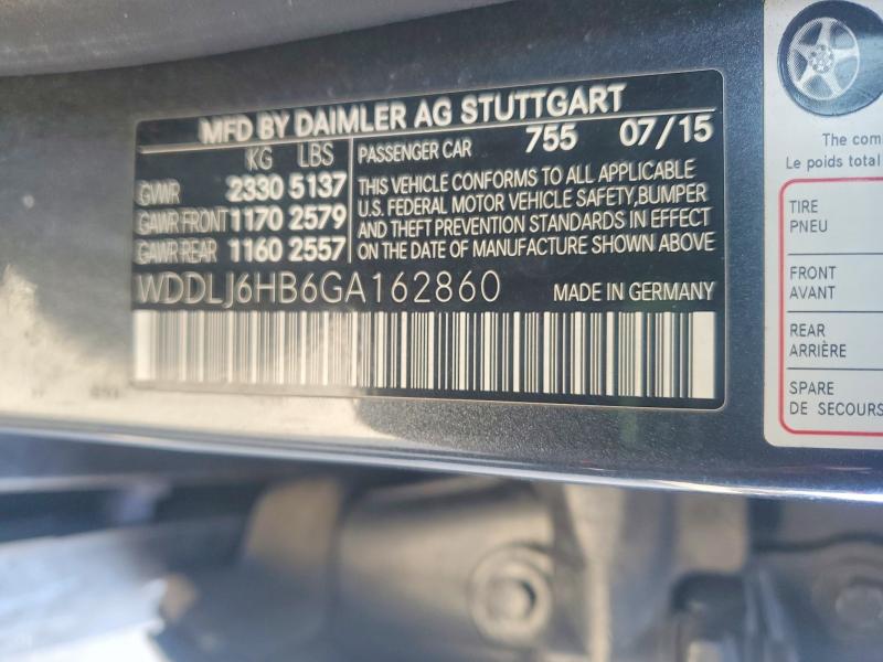 2016 Mercedes-benz Cls მანქანა იყიდება აუქციონზე, vin: WDDLJ6HB6GA162860, აუქციონის ნომერი: 78523585