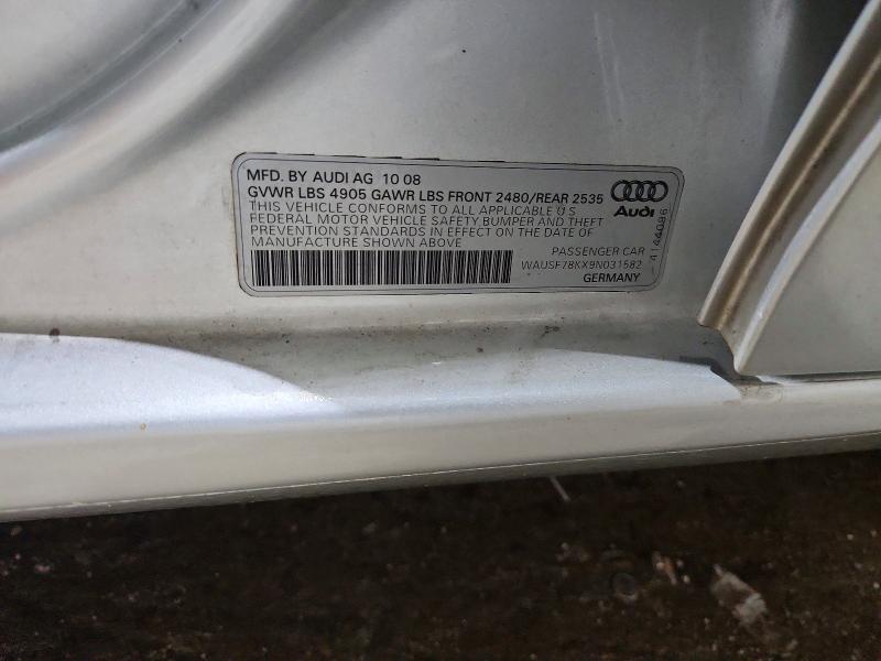 Продаж на аукціоні авто 2009 Audi A4, vin: WAUSF78KX9N031582, номер лоту: 77835335