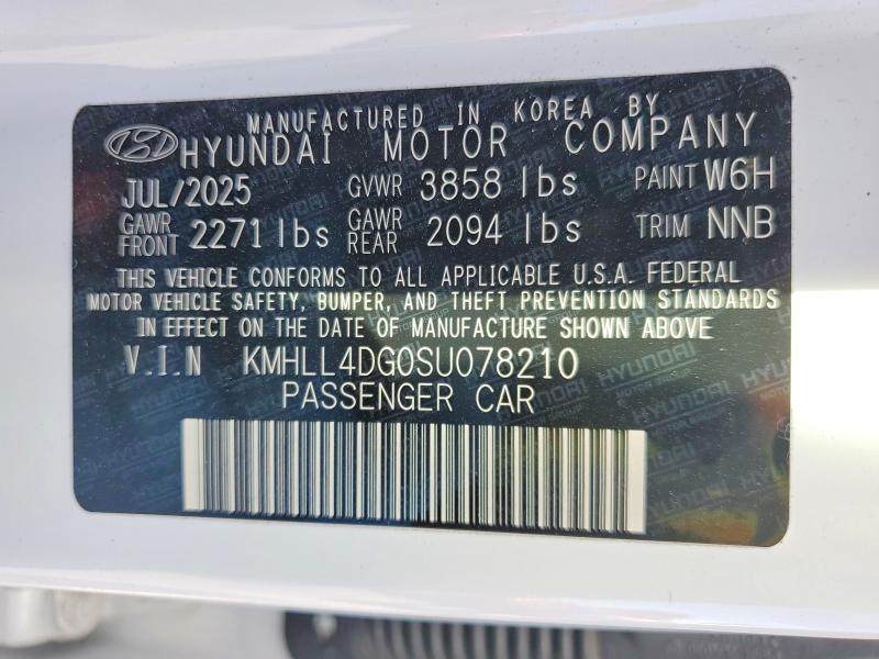 Продаж на аукціоні авто 2025 Hyundai Elantra, vin: KMHLL4DG0SU078210, номер лоту: 78830495