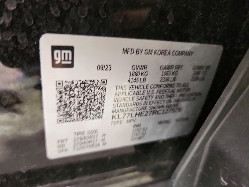 78768625 :رقم المزاد ، KL77LHE27RC127576 vin ، 2024 Chevrolet Trax مزاد بيع