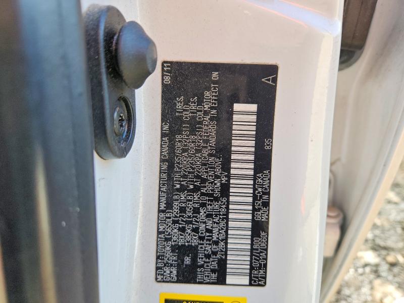 Продажа на аукционе авто 2011 Lexus Rx, vin: 2T2BK1BA2BC118456, номер лота: 75949655