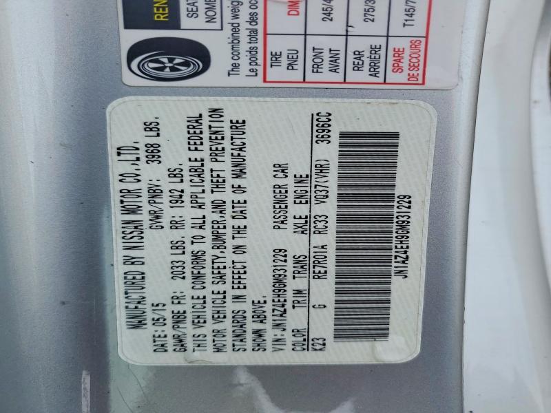 Aukcja sprzedaży 2016 Nissan 370z, vin: JN1AZ4EH9GM931229, numer aukcji: 76460355