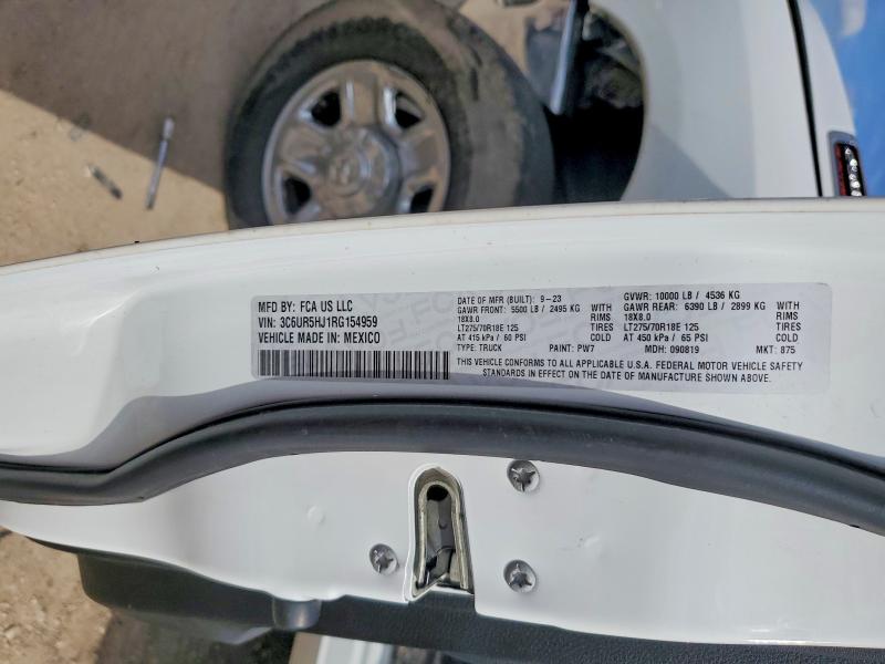 75648475 :رقم المزاد ، 3C6UR5HJ1RG154959 vin ، 2024 Ram 2500 Trade مزاد بيع