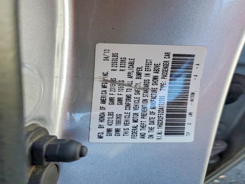 76460345 :رقم المزاد ، 1HGCR2F52DA172095 vin ، 2013 Honda Accord مزاد بيع