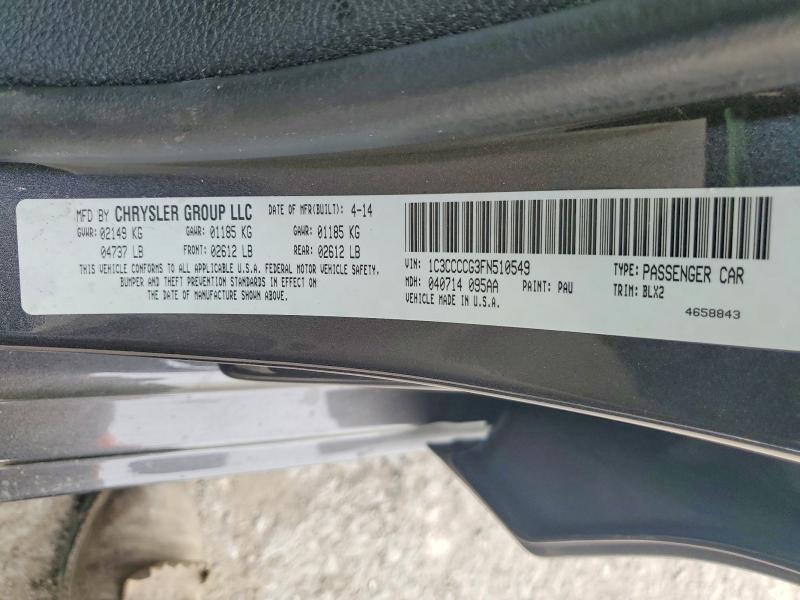 Aukcja sprzedaży 2015 Chrysler 200, vin: 1C3CCCCG3FN510549, numer aukcji: 77388905