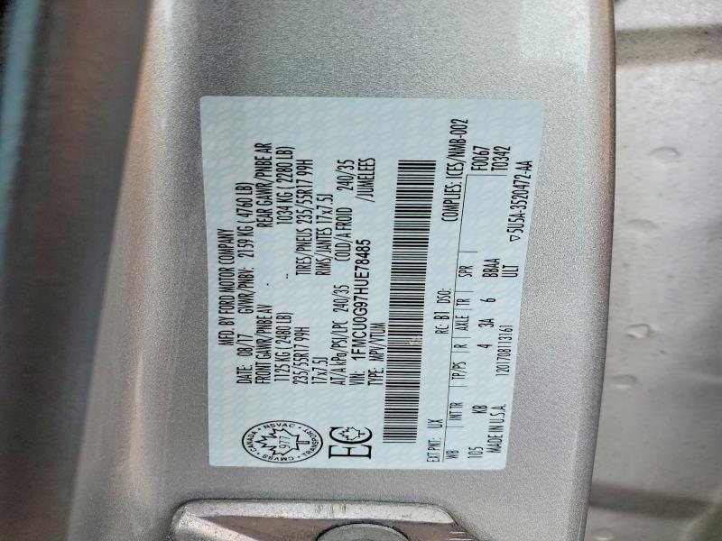Продаж на аукціоні авто 2017 Ford Escape, vin: 1FMCU0G97HUE78485, номер лоту: 78039945