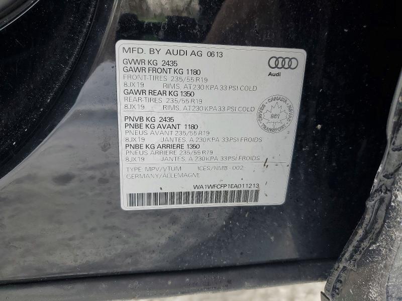 Продажа на аукционе авто 2014 Audi Q5 Technik, vin: WA1WFCFP1EA011213, номер лота: 76736065
