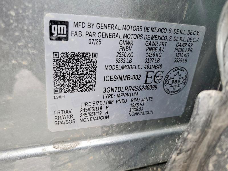 Продажа на аукционе авто 2025 Chevrolet Equinox, vin: 3GN7DLRR4SS249099, номер лота: 78824955