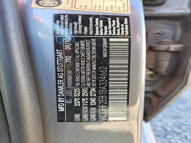 Aukcja sprzedaży 2011 Mercedes-benz E, vin: WDDHF2EB1BA334662, numer aukcji: 76886485