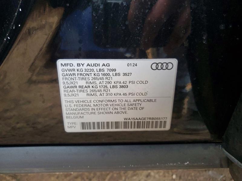 Продажа на аукционе авто 2024 Audi Q8 E-tron, vin: WA15AAGE7RB055177, номер лота: 76865105